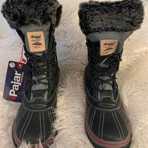 Pajar Tyrol Men's Faux Fur-Lined Snow Boots:Black